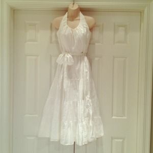 Beautiful White Summer Halter Dress  SALE!!!