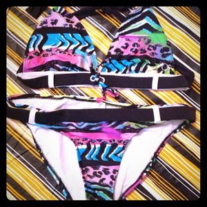 Pretty bathing suit. No longer fits..