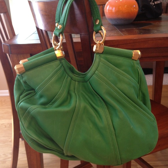 Small genuine leather handbag