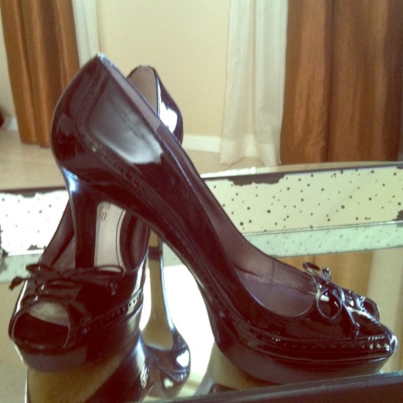 Patent Leather with platform.
