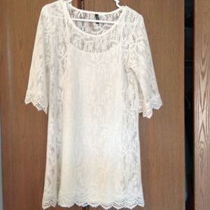 ✨HOLD for @bonniemason✨H&M White Lace Dress