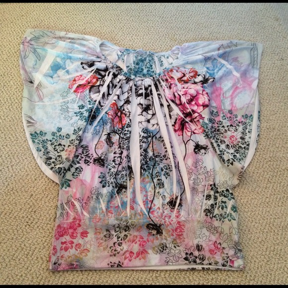 Colorful butterfly top
