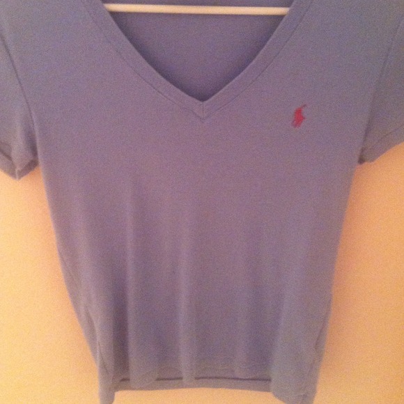 Light purple v neck polo