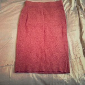 Wool pencil skirt