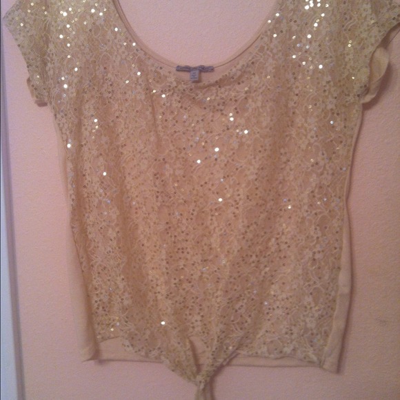 Gold sequins top from Charlotte Russe