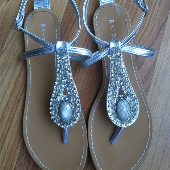 Silver Dressy Sandals 7 1/2