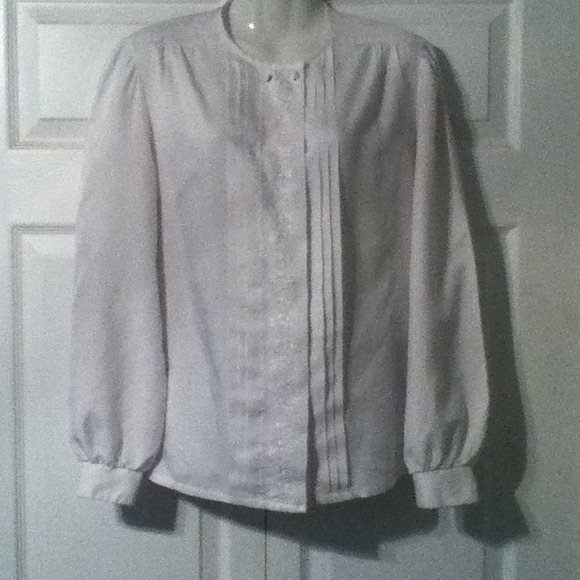 Judy Bond Vintage White Blouse Size 14