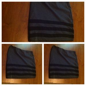 Black and gray tube skirt