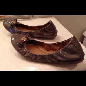Authentic Tory Burch Eddie Patent Ballerina Flats