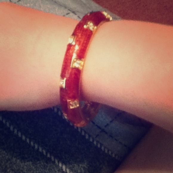 Reduced! Stylish red and gold bracelet