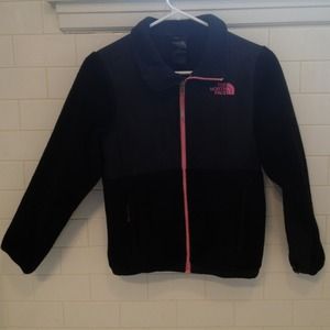 Back north face with pink zipper
