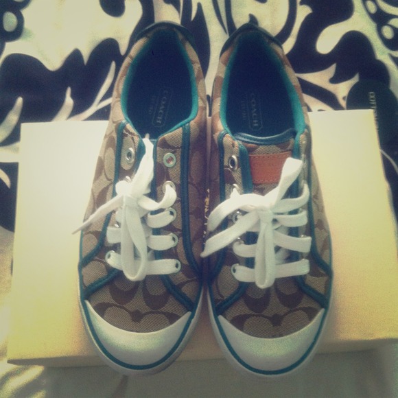 ❗Reduced*Authentic Khaki/Teal Barrett  Coach shoes