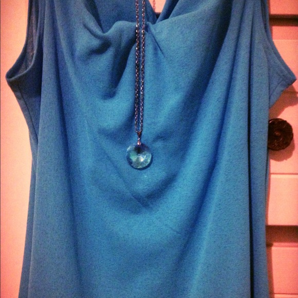 Dangle necklace with clear crystal charm - Picture 4 of 4