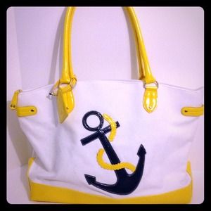 NWT Nautical canvas weekender/ beach bag!