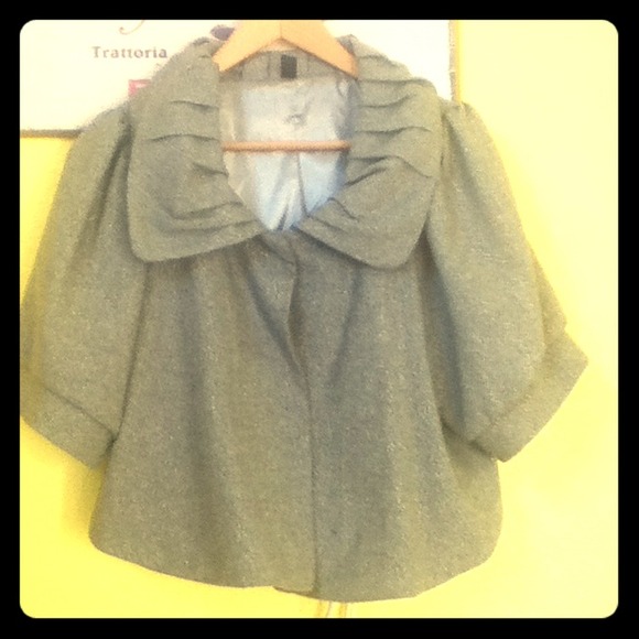 SOLD...Perfect for fall!  grey/gold cropped jacket