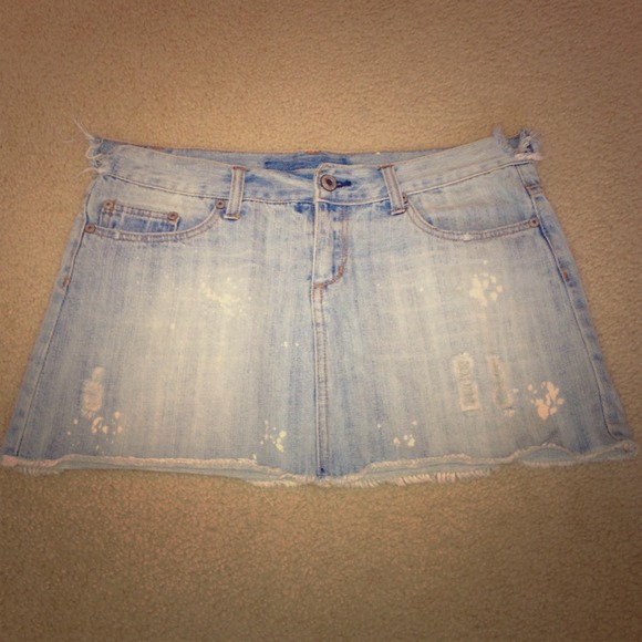 ***REDUCED*** Wet Seal distressed denim mini skirt
