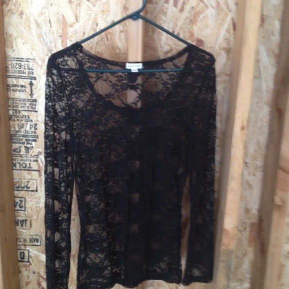 Black lace top with a black Cami!