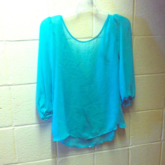 Turquoise Francesca's top