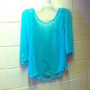 Turquoise Francesca's top