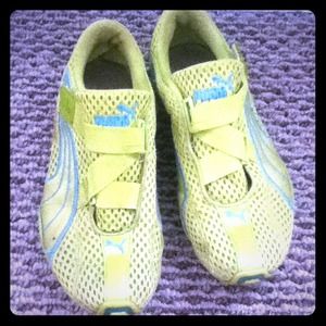Lime Green Puma Track/Running Shoes