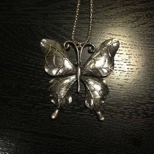 A large butterfly neckless
