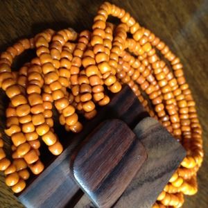 Beaded wooden cuff bracelet! So Flippin cute
