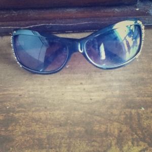 Black Sunglasses w/ Rhinestones