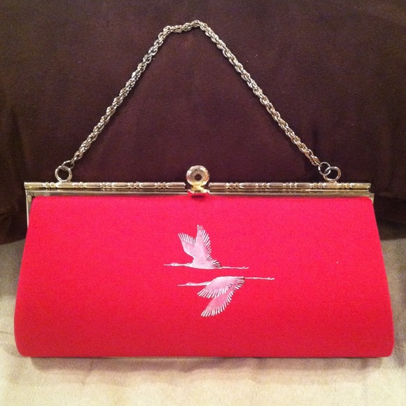 Vintage Asian silk evening purse