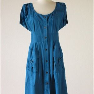 Anthropologie Cargo Pocket Shirt Dress
