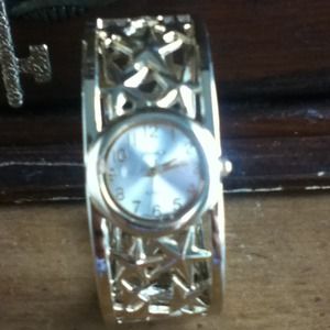 Geneva Bangle Watch w/ Stars
