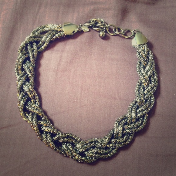 Dark silver necklace from Express