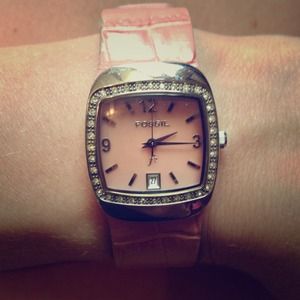 Fossil Pink Leather Watch