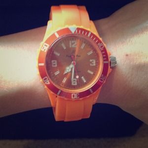 NWOT Orange Plastic Watch