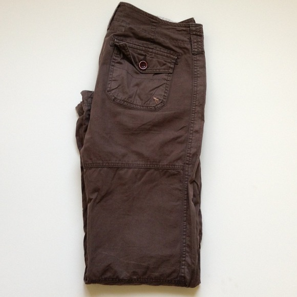 abercrombie | brown button up pant | size small