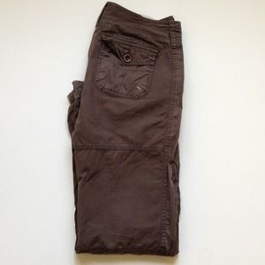 abercrombie | brown button up pant | size small