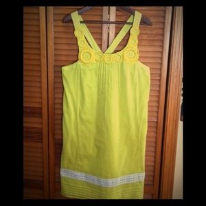 Anthropologie Vintage flare Canary Yellow Dress