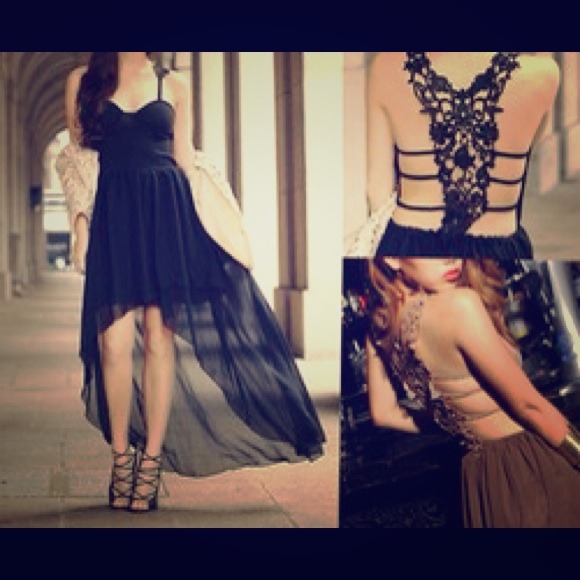 Dresses & Skirts - ! Black hi low dress