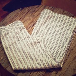 Blue/white striped chino pants