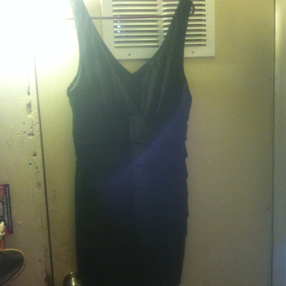 Little black dress with lace detail