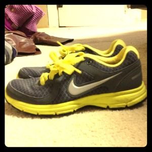 TRADED!      Yellow and grey Nike's