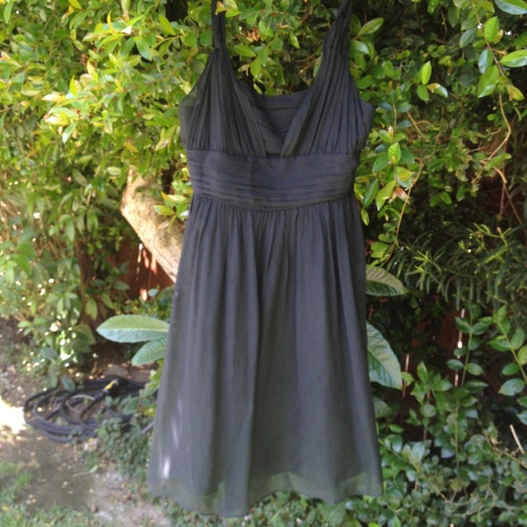 Banana republic beautiful Black silk chiffon dress