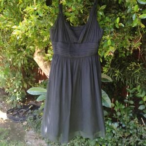 Banana republic beautiful Black silk chiffon dress