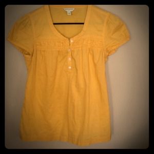 Banana republic mustard yellow blouse