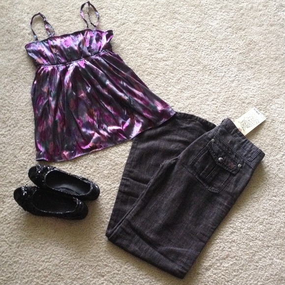 Purple silky tank - gorgeous!