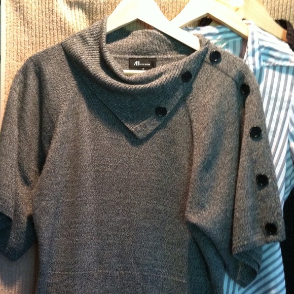 Sweater with black button detail