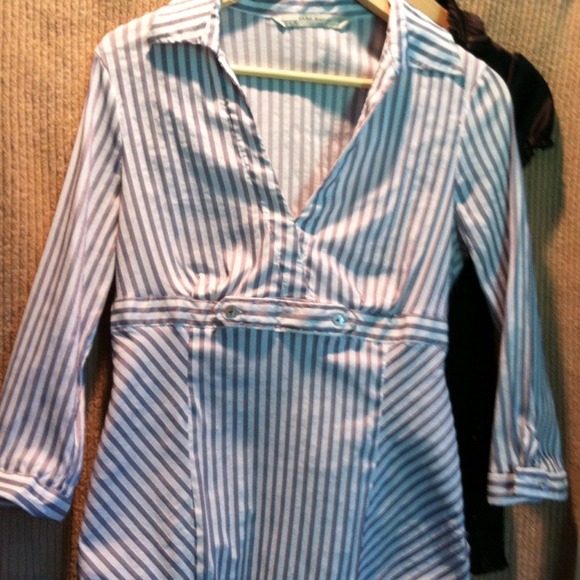 Zara basic striped blouse
