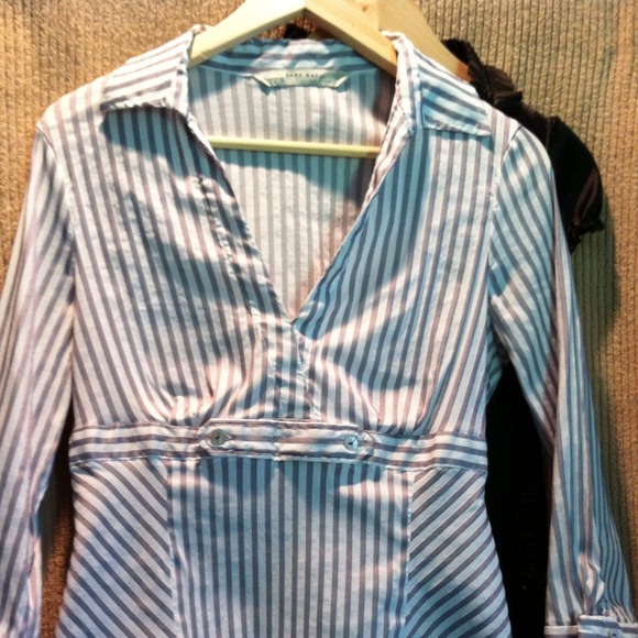 Zara basic striped blouse - Picture 2 of 2