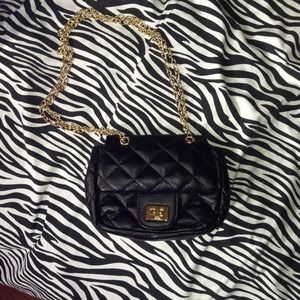 Small black convertible purse