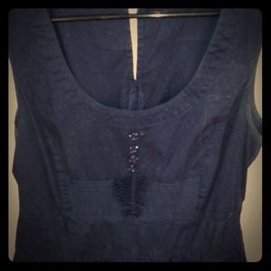 Navy blue sleeveless summer dress