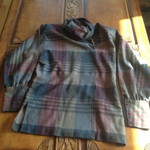 Jean star cowl neck top